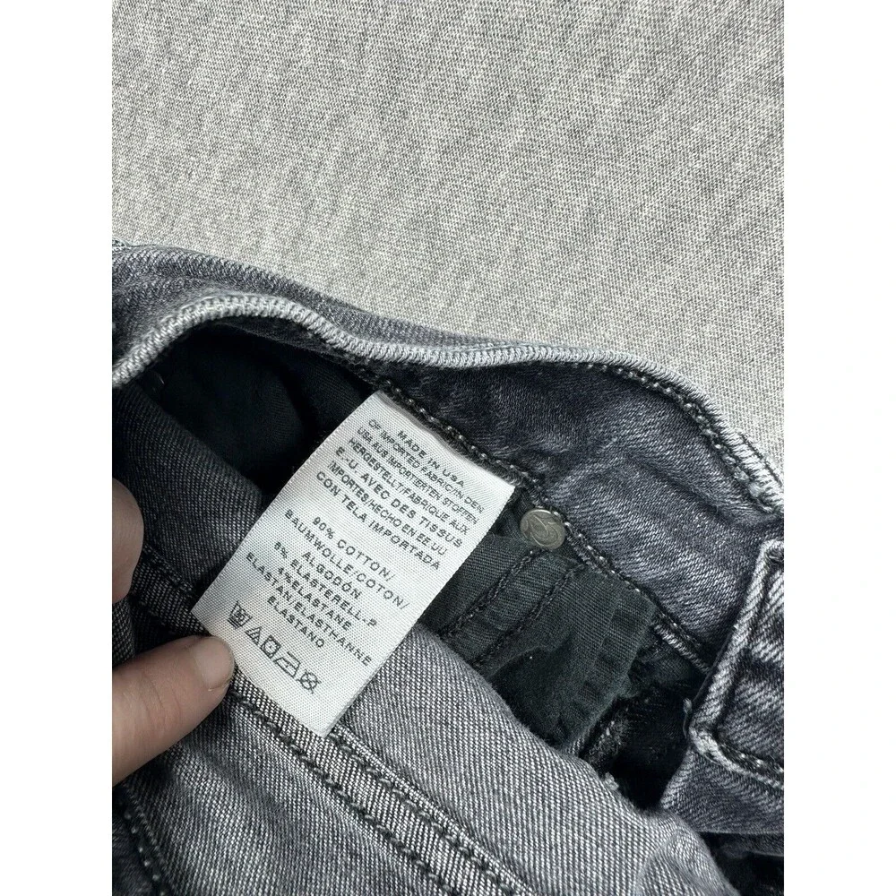 True Religion‎ Womens HALLE Skinny Jeans Size 26 Black Mid Rise